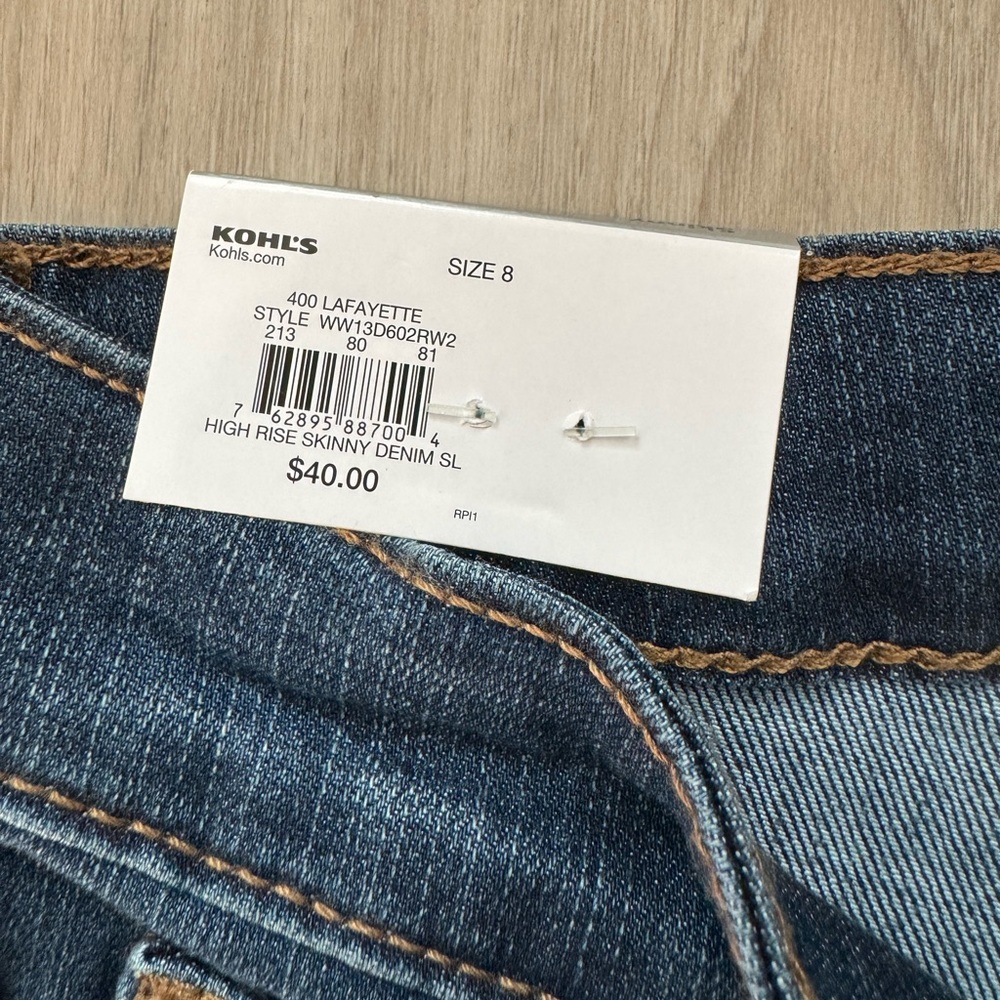 NWT Nine West Dark Blue Skinny Jeans - Picture 5 of 5
